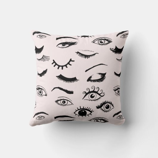 目と睫毛 クッション (裏面)