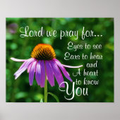 目と耳が聞こえるように神に祈りの言葉 ポスター (正面)