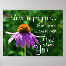 目と耳が聞こえるように神に祈りの言葉 ポスター