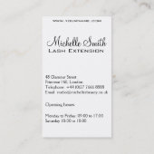 目と長い点滅Lash Extension名刺 名刺 (裏面)