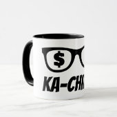 目にドル記号 Ka-ching マグカップ (正面左)
