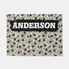 目に催眠術をかける不気味な眼球|の不吉な凝視 ドアマット