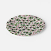 目に催眠術をかける不気味な眼球|の不吉な凝視 ペーパープレート (アングル)