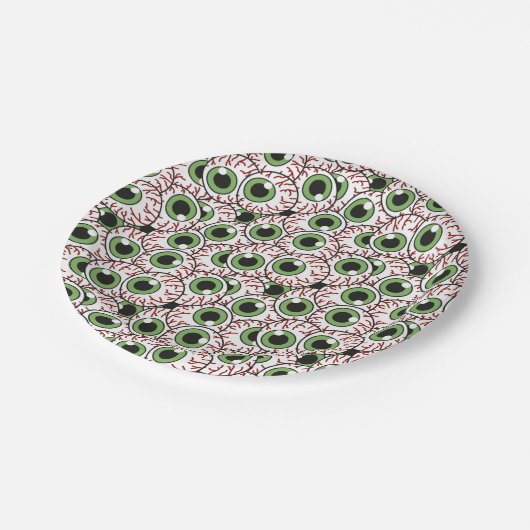 目に催眠術をかける不気味な眼球|の不吉な凝視 ペーパープレート (アングル)