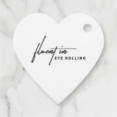 目に流転がちょうな – 皮肉なトレイ フェイバータグ (裏面)