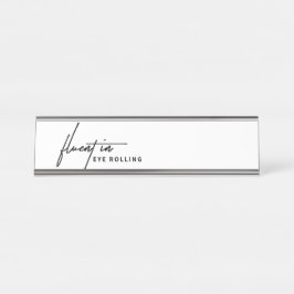 目に流転がちょうな – 皮肉 デスクネームプレート