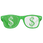 目に緑のシンボルや象徴 レトロサングラス (正面)