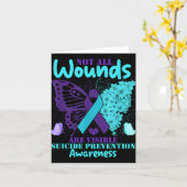 目に見えない傷すべてではない 自殺への意識 カード (黄色い花)