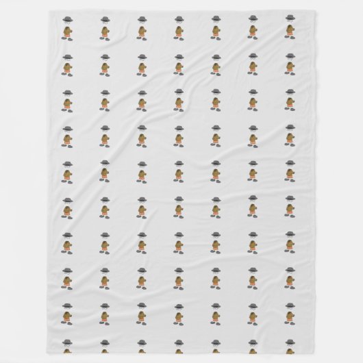 目に見えない少年をイギー フリースブランケット (正面)