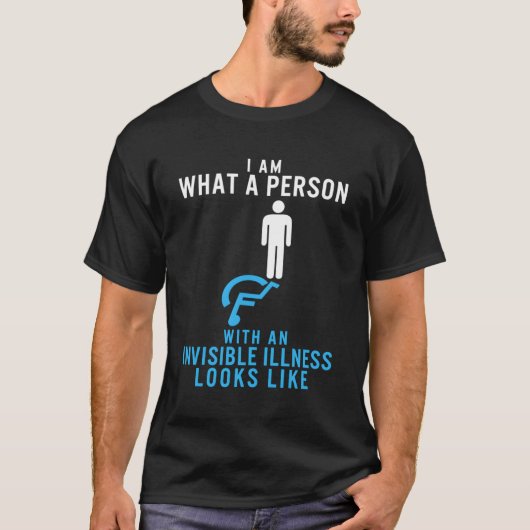 目に見えない病気の人は小狼だ Tシャツ (正面)