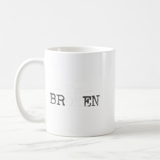 目に見えない病気を壊しても大丈夫だ コーヒーマグカップ (左)