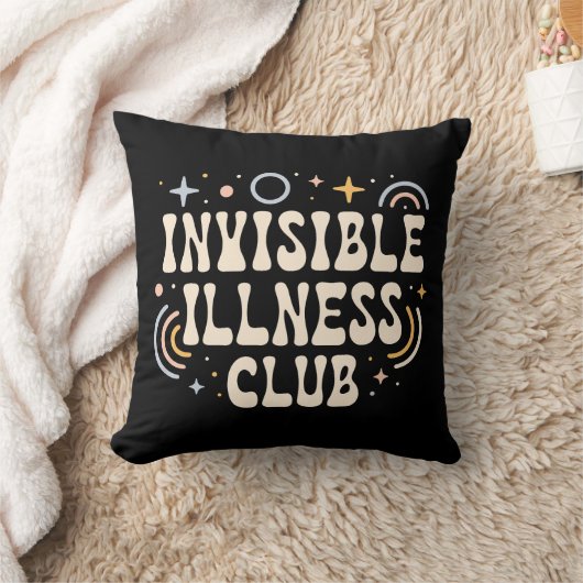 目に見えない病気クラブ クッション (ブランケット)