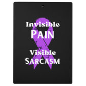 目に見えない痛み皮肉 クリップボード (裏面)