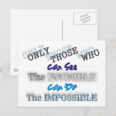 目に見えない者が不可能を果たすのを見る ポストカード (正面/裏面)