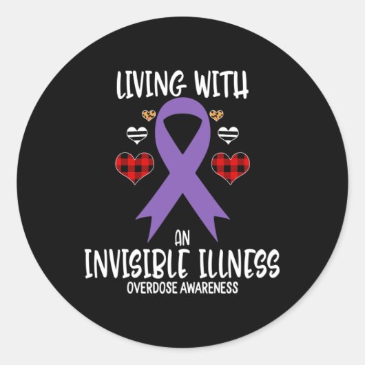 目に見えない認識度と暮らす過剰摂取 ラウンドシール (正面)