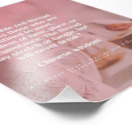 目に見えない赤い糸が繋がる – 中国の Wisdom フォトプリント (角)