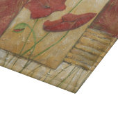 目に見えるブラシの打撃との花の絵画 カッティングボード (角)