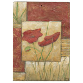 目に見えるブラシの打撃との花の絵画 クリップボード (裏面)