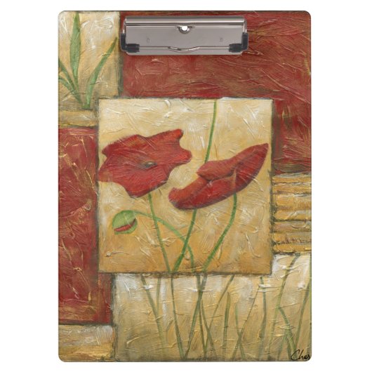 目に見えるブラシの打撃との花の絵画 クリップボード (正面)