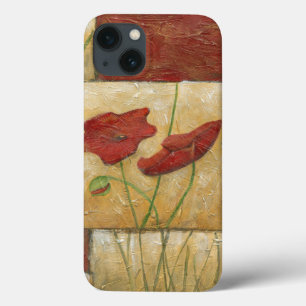 目に見えるブラシの打撃との花の絵画 iPhone 13ケース