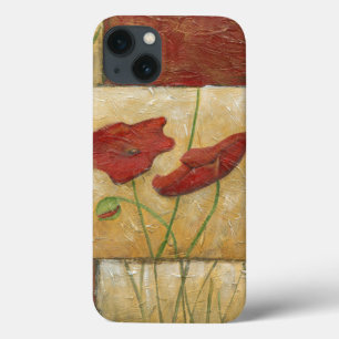 目に見えるブラシの打撃との花の絵画 iPhone 13ケース
