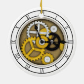 目に見える動作を持つ3-Dイリュージョン時計芸術 セラミックオーナメント (裏面)