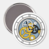 目に見える時計錯覚ファンタジークロックアートブルー マグネット (正面/裏面)