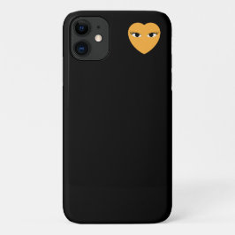 目のある小さなかわいいハート iPhone 11 ケース