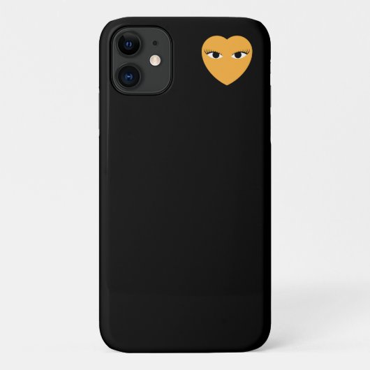 目のある小さなかわいいハート Case-Mate iPhoneケース (裏面)