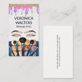 目のまぶし | グリッタードリップメイクアップ美しい 名刺 (正面/裏面)