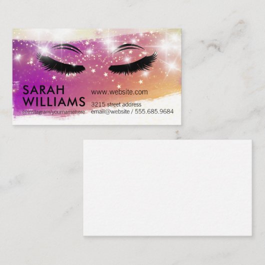 目のまぶし |スターダストとグロー 名刺 (正面/裏面)