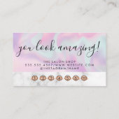 目のまぶし | ビューティー | 液体カラフル背景 ロイヤリティカード (裏面)