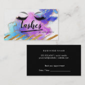 目のまぶし |金芸術的箔の背景 予約カード (正面/裏面)