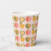 目のアップルカワイイ秋柄ベビーシャワー 紙コップ (裏面)