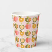 目のアップルカワイイ秋柄ベビーシャワー 紙コップ (正面)