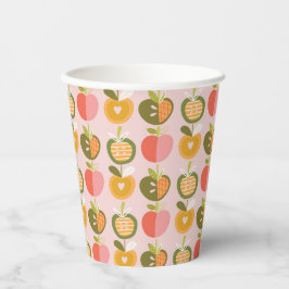 目のアップルカワイイ秋柄ベビーシャワー 紙コップ