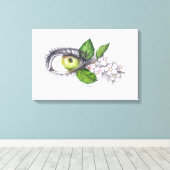 目のアップルサーレアルスケッチアート キャンバスプリント (インサイチュ (ウッドフロア))