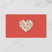 目のアップルベビーシャワーおむつラッフルカード エンクロージャーカード (裏面)