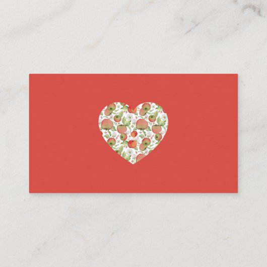 目のアップルベビーシャワーおむつラッフルカード エンクロージャーカード (裏面)