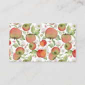 目のアップルベビーシャワーブックのベビーカード エンクロージャーカード (裏面)