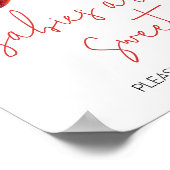 目のアップルベビーシャワーベビーは甘い ポスター (角)