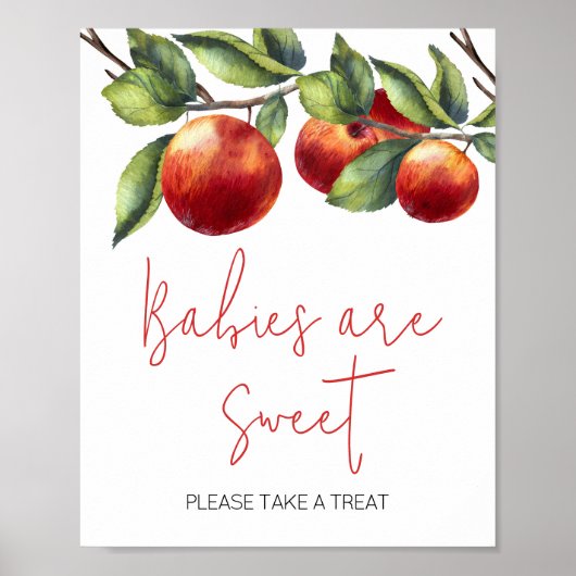 目のアップルベビーシャワーベビーは甘い ポスター (正面)