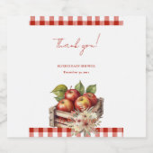 目のアップルレッドオーチャードベビーシャワー スパークリングワインラベル (シングルラベル)