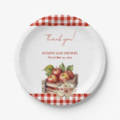 目のアップルレッドオーチャードベビーシャワー ペーパープレート (正面)