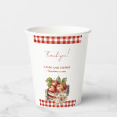 目のアップルレッドオーチャードベビーシャワー 紙コップ (正面)