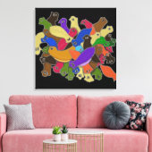 目のカラフル付いた虫 キャンバスプリント (インサイチュ (リビング))