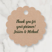 目のシンプルメッセージカードの緑と白のリンゴ フェイバータグ (裏面)