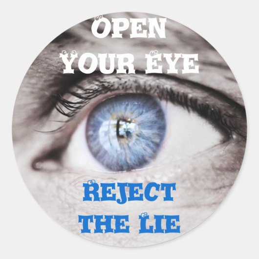 目のシールを開く ラウンドシール (正面)