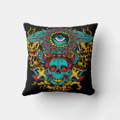 目のスカルの枕 クッション (裏面)