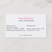 目のスケッチのマスカラの鞭延長 名刺 (裏面)